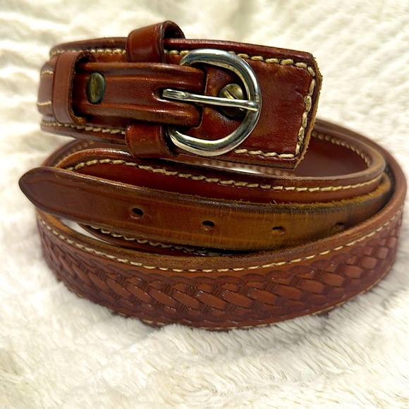Triple K 53A walnut oil leather belt. size 38